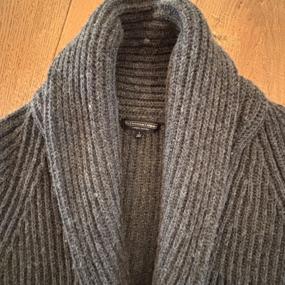 The J Peterman Company Wool Cardigan Large - Picture 2 of 6